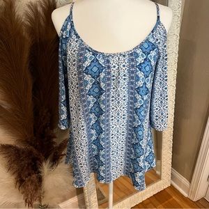 Pink Rose Cold Shoulder Top